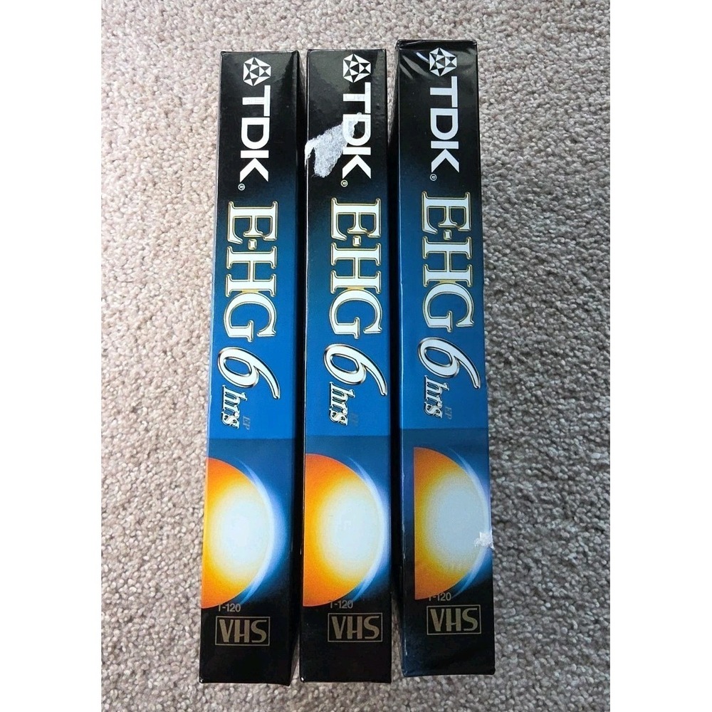 LOT OF 3 TDK VHS Tape Ultimate Performance EHG T-120 New Sealed